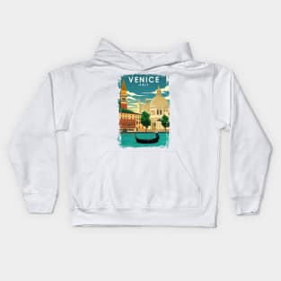 Venice Italy Vintage Minimal Travel Poster Kids Hoodie